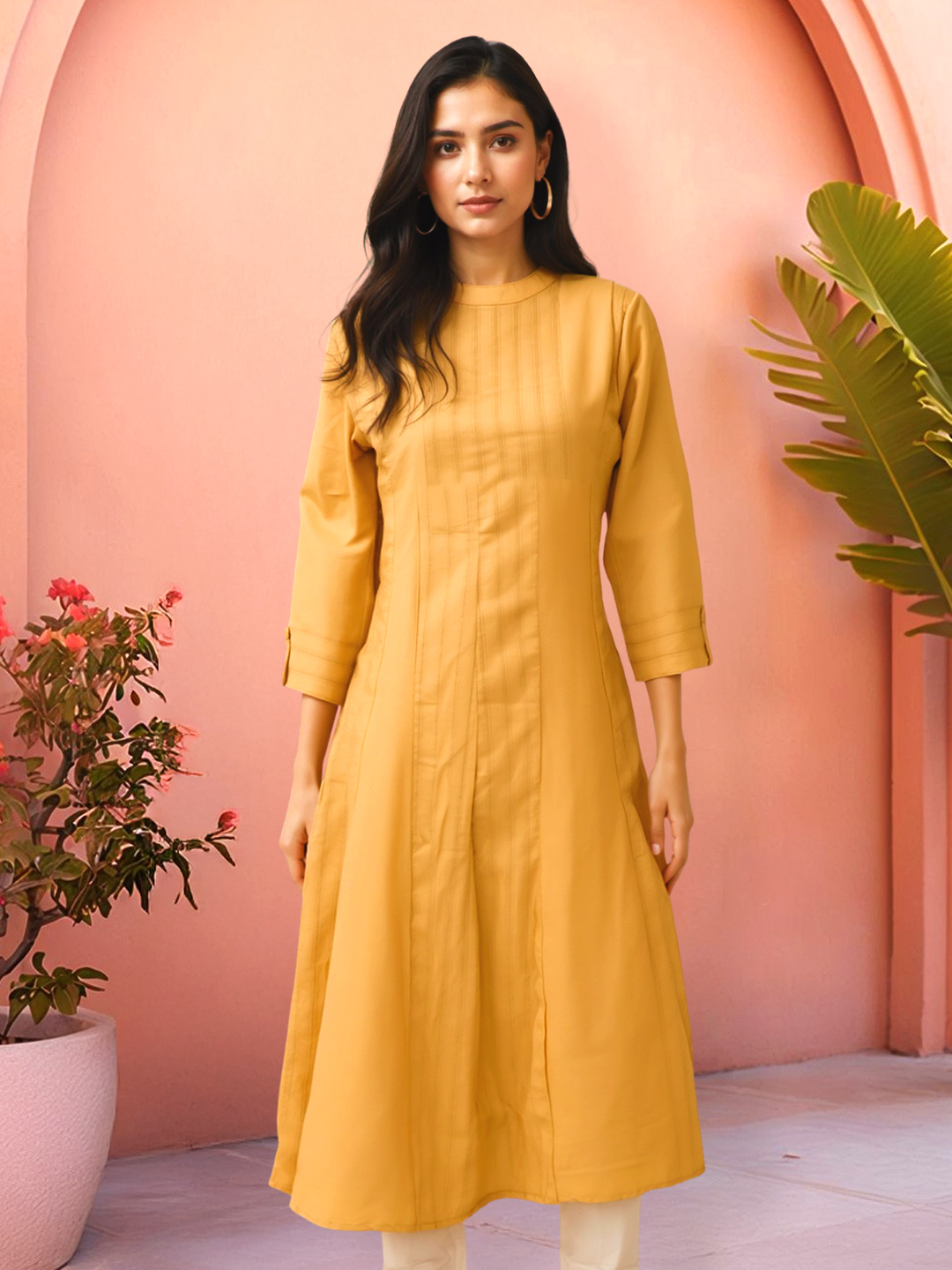 Picture of Sunshine in Style High Round Neck A-Line Kurta